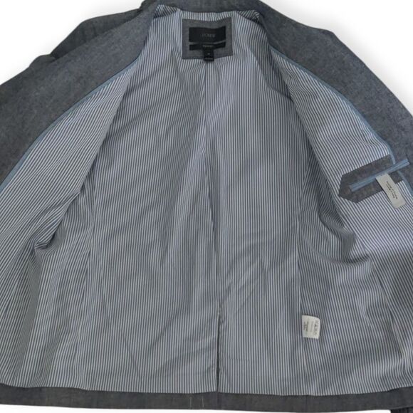 NWOT J. Crew Regent Chambray Blazer with Single Button - Picture 9 of 10